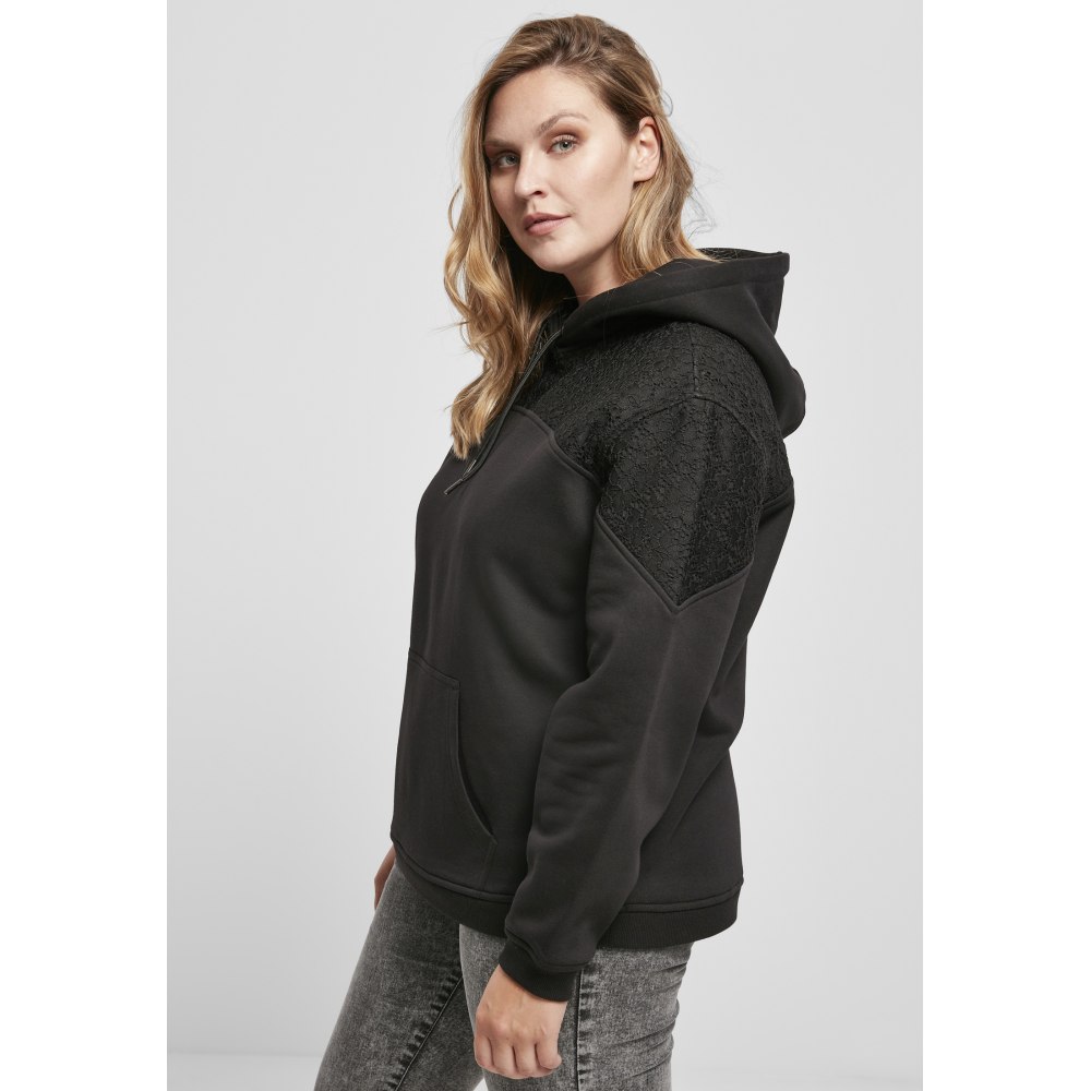 Urban Classics - Lace Insert Hoodie - Black
